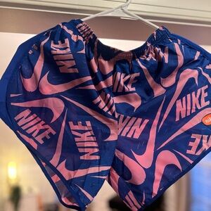 Nike Blue‎ and Pink Logo Shorts
